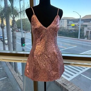Pink sequin dress
